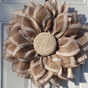 Farmhouse flower wreath